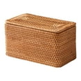 thumbnail image 2 of (4 pack) Better Homes & Gardens Brown Rattan Organizer Basket with Lid, 2 of 11