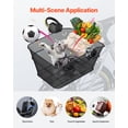 thumbnail image 4 of VEVOR Rear Bike Basket Wire Mesh Bicycle Basket with Cargo Net Waterproof Cover, 4 of 9