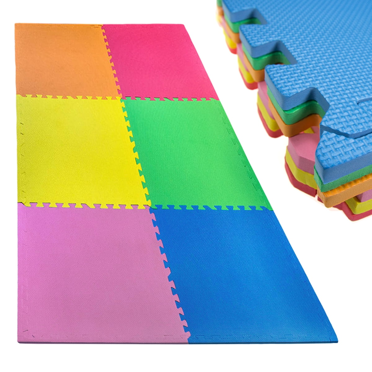 18pc Large Interlocking Eva Foam Floor Mats Exercise Kids