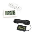 thumbnail image 2 of Sidaley Termómetro digital LCD Clima -50 ° -110 ° Sensor de temperatura Medidor de baño a prueba de agua Medidor de higrómetro Tanque de Electrónica Blanco, 2 of 6