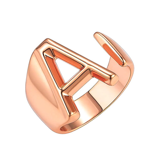 Anillo de moda para mujer, anillo de pareja, anillo de apertura de 26 letras, joyería Wmkox8yi sjalhkljlk2558