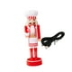 thumbnail image 3 of Adorno navideño de cascanueces con luces sobre base decorativa Rojo Blanco, 3 of 9