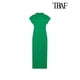 thumbnail image 5 of TRAF-vestido Midi de punto ajustado para Mujer, vestido Vintage de manga corta con cuello redondo, a la moda, 5 of 5