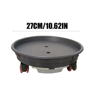 Senfafa Plant Pallet Plant Caddy, Rolling Plant Stand Flower Pot Mover, Round Wheeled Planter Caddy Roller Base for Heavy Duty Planter, 10.62"
