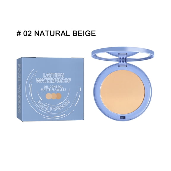 Alvantor Setting Powder, Matte Poreless Pressed Powder Makeup, Oil-Absorbing, Nature Beige 0.28oz