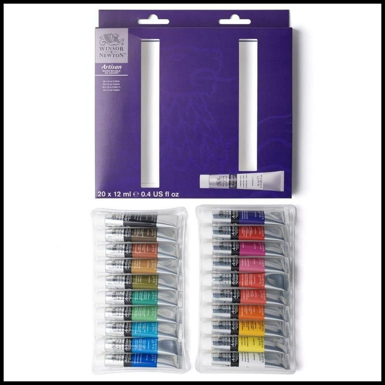 Winsor & Newton Artisan Water Mixable Oil Paint - Set of 20, Assorted  Colors, 12 ml, Tubes 