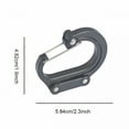 thumbnail image 3 of GASTROPOD Multifunctional D-Type Carabiner Clips 360 Degree Rotating Hook Buckle for Camping Hiking Travel 4 Colors, 3 of 5