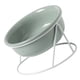 thumbnail image 3 of Tazón de comida para mascotas de cerámica, multiusos, elegante, diseño elevado, protección de la columna cervical, tazón de comida para gatos, perros, mascotas, 300 ml, verde claro, 3 of 5
