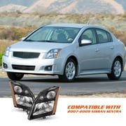 For 2007 2008 2009 Nissan Sentra Headlights Assembly Headlamps Left+Right