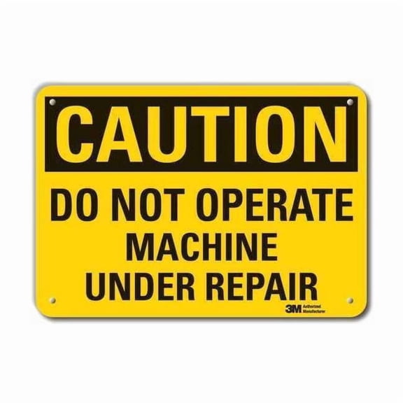 Lyle Caution Sign,7 inx10 in,Plastic LCU3-0351-NP_10x7