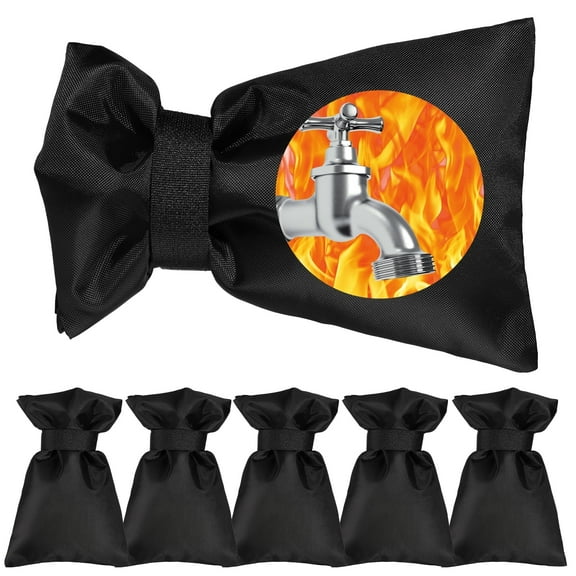 6 Pcs Outdoor Faucet Covers for Outside Winter,Reusable Faucet Insulation Cover Freeze Protector,Thickened Waterproof Faucet Spigot Covers for Winter Freeze Protection