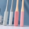thumbnail image 5 of NOGIS Toe Cleaning Brush 15.7" Foot Scrubber in Shower with Long Handle Silicone Foot Brush Soft Skin Exfoliation Lotion Applicator for Foot Seniors,Elderly, Men and Women 2Pack-Pink, 5 of 7