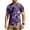 Blue, variant on Men's Camouflage Print Crew Neck Loose Fit Tactical Outdoor Short Sleeve T-Shirt with Hook and Loop Patch Area Quick Dry Breathable Material for Casual Activities Hiking and Training