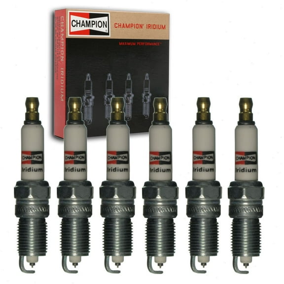 6 pc Champion Iridium Spark Plugs compatible with Pontiac G6 3.5L 3.9L V6 2006-2010