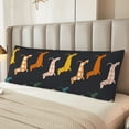 thumbnail image 2 of Zufioo Plaid Dachshund Print 20x54 Inch Long Body Pillowcase, without Pillow Core, Pillow Case with Hidden Zipper, Ideal Gift for Home Furnishings, 2 of 7