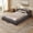 Dark Gray, variant on Toogaho Queen Upholstered Bed with 12.6" Thick Terry Headboard and All Sponge Bed Base,Metal Platform Bed Frame,Easy to Assemble,Beige