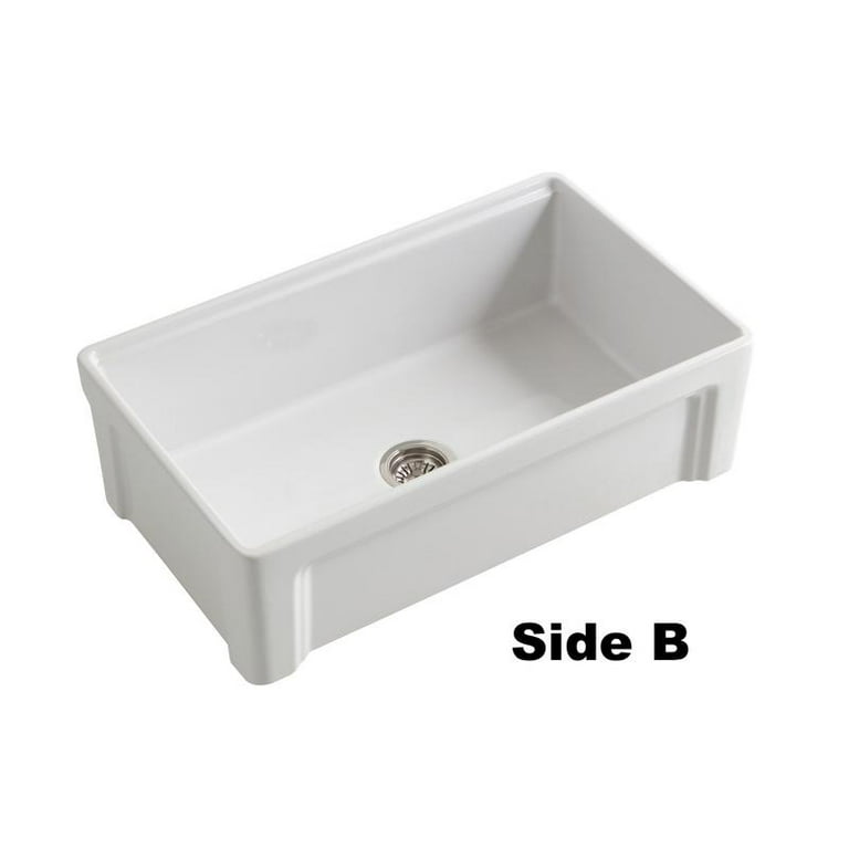 Tosca Farmhouse Fireclay 30 in. Single Bowl Kitchen Sink in White with Cutting-Board, Bottom Grid and Strainer Tosca Farmhouse Fireclay 30 in. Single Bowl Kitchen Sink in White with Cutting-Board, Bottom Grid and Strainer