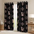 thumbnail image 2 of Feelyou Cat Curtains Pack of 2 (42x84 Each), Damask Aztec Triangle Curtains Blackout, 2 of 6