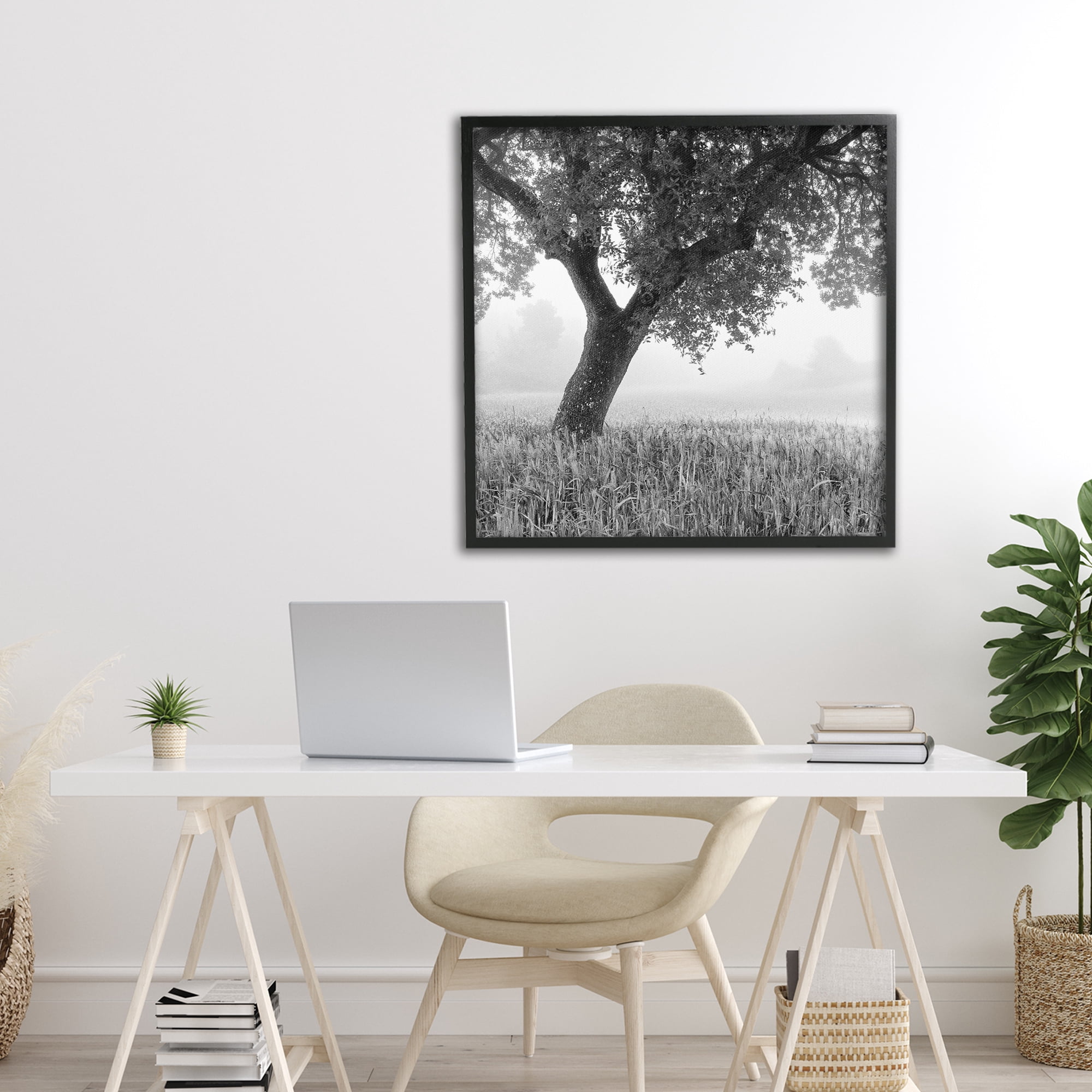 Stupell Industries Tuscan Morning Oak in Mist Black Framed Giclee Art, design by Chip Forelli