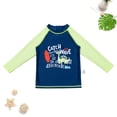 thumbnail image 6 of Gubotare Swimsuit Boy Toddler Baby Boys Swimsuits Trunk Rashguard Long Sleeve Top Shorts Two Pieces Bathing Suit Swimwear 9T 10T,Navy, 6 of 9