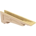 thumbnail image 5 of 6"W x 36"D x 12"H Thin Mayflower Rough Cedar Woodgrain TimberThane Corbel, Primed Tan, 5 of 6