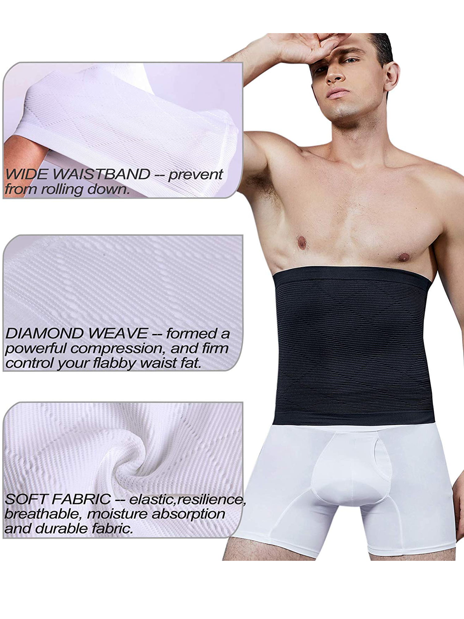 SLIMBELLE Men Firm Tummy Control Shapewear Compression Waist