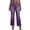 Purple, variant on Kinrui Womens Flare Pants Faux Jeans Stretchy High Rise Bootcut Denim Pants Black L