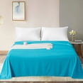 thumbnail image 5 of Super Soft 1800 Count Microfiber Flat Sheet, Durable and Anti-fading Bed Top Sheet with Hem, Queen, 102 x 90 Inches, Blue, 5 of 5