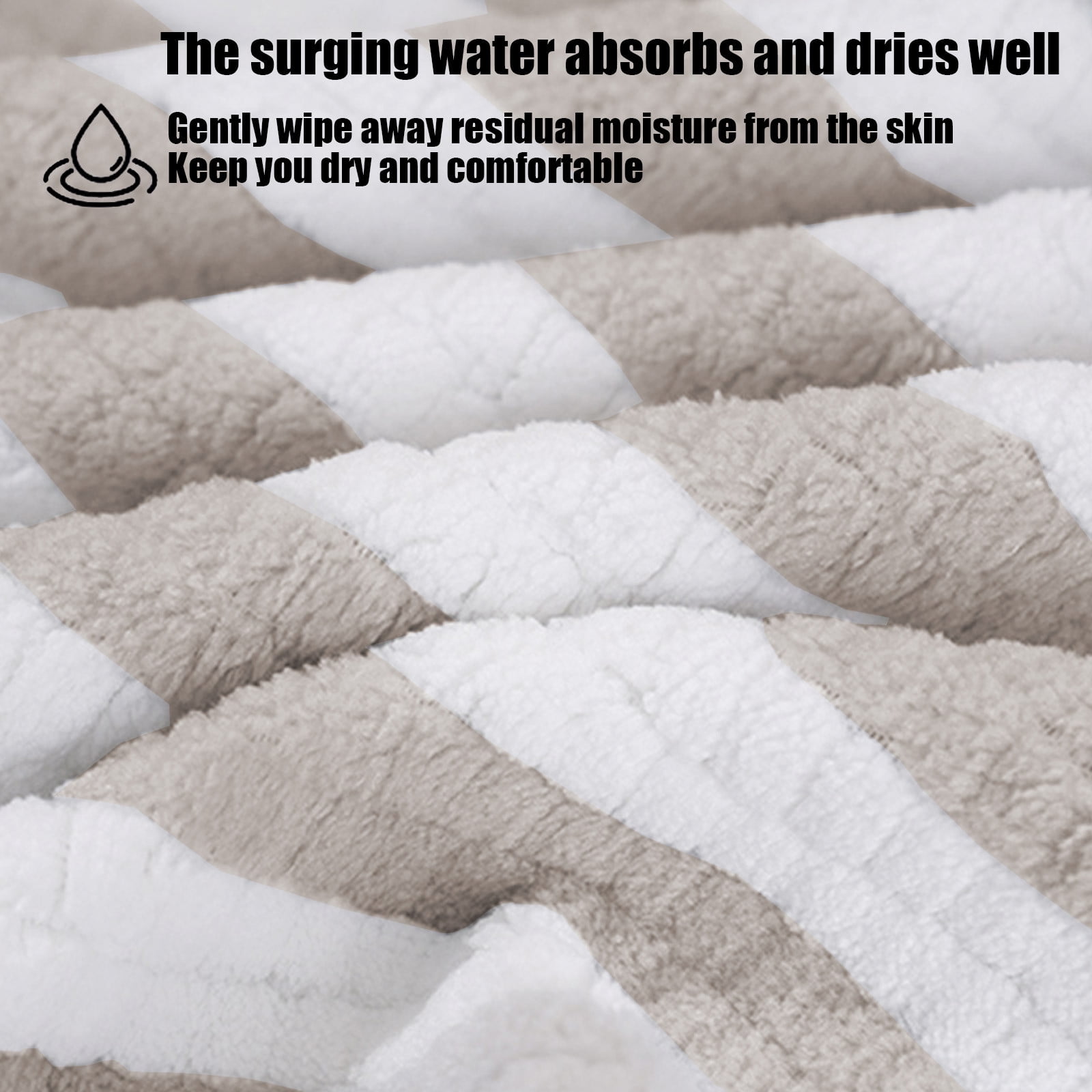 Face Towels Set Soft Absorbent Quick Dry Stripe Washcloth Plush Durable Gentle Skin Friendly, High Absorbency Easy Care Multipurpose, for Bathroom Home Travel Gym Spa for Adults Women Men