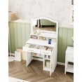 thumbnail image 3 of Vanity Desk with Large Lighted Mirror & Power Outlet, Makeup Vanity Table ,Drawers & Storage Cabinet, 3 of 7