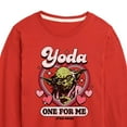 thumbnail image 3 of Star Wars - Valentine Yoda One For Me - Toddler And Youth Long Sleeve Graphic T-Shirt, 3 of 5