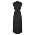 thumbnail image 5 of TMOYZQ Wedding Guest Dresses for Women Sleeveless Trendy Crew Neck Elegant Cocktail Dresses Lightweight Solid Color A Line Homecoming Dresses, 5 of 6