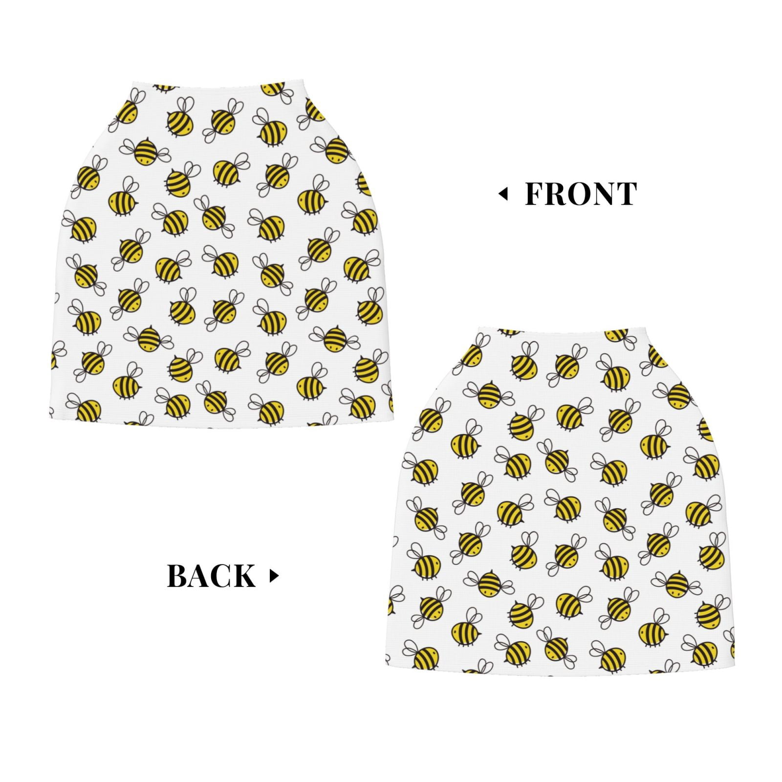 Fotbe Cute Little Bee Pattern Car Seat Covers for Babies, Nursing Breastfeeding Cover Infant Carseat Canopy, Soft Stretchy Carrier Cover