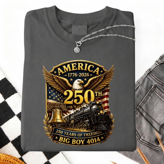Big Boy 4014 Train USA 250th Anniversary Shirt, Patriotic American Locomotive Tee, 4th July 250th Year Shirts,Independence Americana Celebration