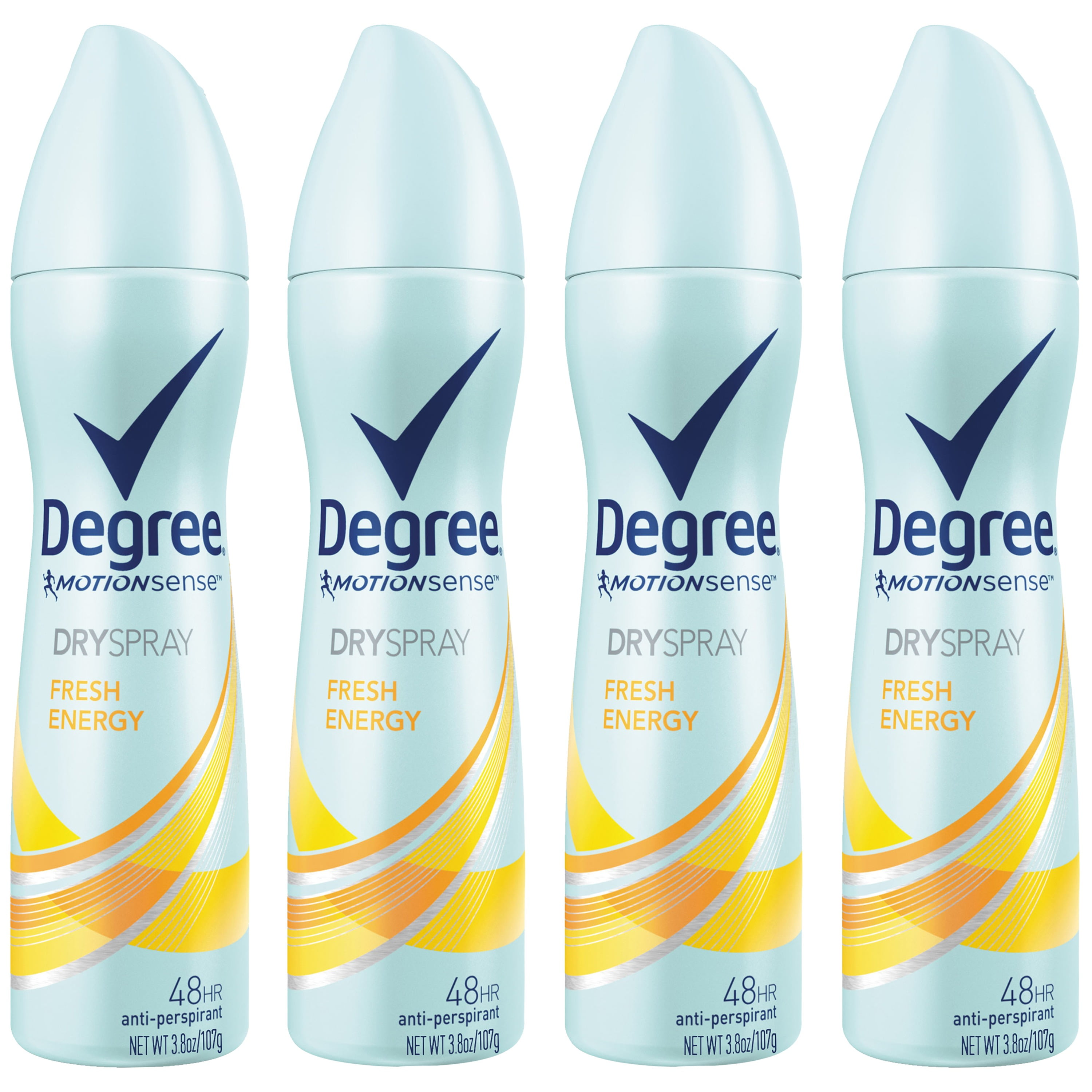 Degree Fresh Energy Antiperspirant Deodorant Dry Spray, 3.8 oz, 4 count