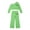 0-Green221, variant on Kiijoy Girls' Outfits Off Shoulder Cropped Sweatshirt Wide Leg Sweatpants Set, Sizes 5-14