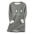 thumbnail image 1 of WITORNTS Womens Tops Clearance,Women's Large Loose Raglan Top,Thickened and Velvet Lamb Wool Warm Underlay/Gray，(L), 1 of 2