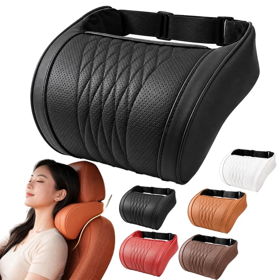Universal Memory Foam Car Headrest Neck Pillow, Car Neck Pillow Ergonomic Support Auto Neck Cushion for Long Road Trips, Relieve Driving Fatigue, Neck Shoulder Support for Pain Relief(Black)