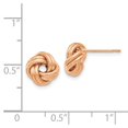thumbnail image 2 of 14K Rose Gold Earring Love Knots Women'S 9 mm Polished Knot Post Earrings, 2 of 2