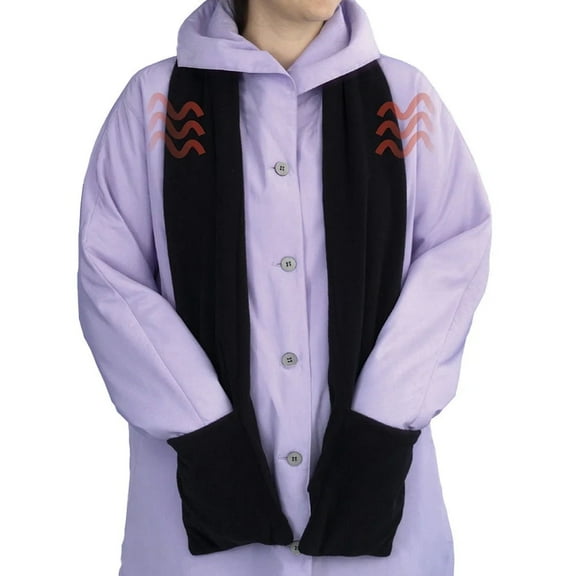 Battery-Operated Heated Microfleece Scarf with Pockets, 66″ Long
