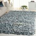 thumbnail image 2 of SAFAVIEH Rio Dallas Geometric Polyester Shag Area Rug, Light Grey, 4' x 6', 2 of 10