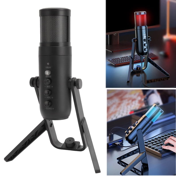 Podcast Condenser Mic,USB Gaming Microphone Noise USB Gaming