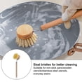 thumbnail image 2 of Wodtesl Natural Bristle Wooden Dish Brush Kitchen Cleaning Scrubber, Ergonomic Non-Slip Handle, 5.5\" Long, Eco-Friendly Pot Scrubber for Dishes and Cookware, 2 of 11
