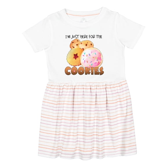 Inktastic I'm Just Here for the Cookies Girls Toddler Dress