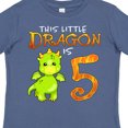 thumbnail image 4 of Inktastic Dragon 5th Birthday Turning Five Boys or Girls Toddler T-Shirt, 4 of 5