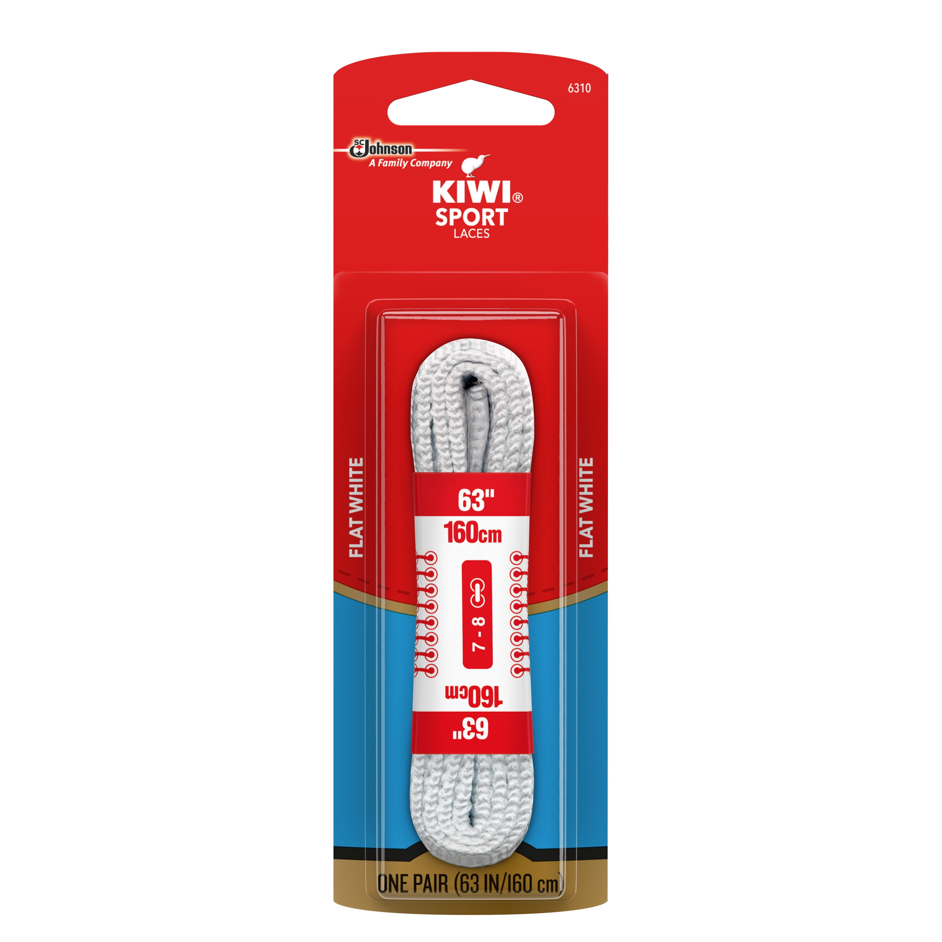 KIWI Sport Flat Laces, Black, 63