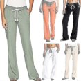thumbnail image 3 of Women's Cotton Linen Pants Beach Pant, 3 of 4