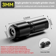 Angle Grinder Conversion Accessories, Thread Converter Kit for Angle Grinders to Straight Grinders,Thread Adapter Converts, 3mm/6mm Angle Grinder, for Cutting Sanding Polishing