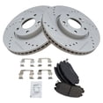 thumbnail image 2 of TRQ Front Performance Brake Pad & Rotor Kit Brake Pads Brake Rotors Set Ceramic Premium G-Coated Fits Select 2006-2010 Hyundai Sonata, 2 of 6