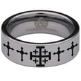 thumbnail image 2 of Jerusalem Cross Tungsten Carbide Ring, 2 of 9